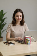 Frozen Olaf Pink Theme Ceramic Mug | Ceramic 11oz | Gift for Kids