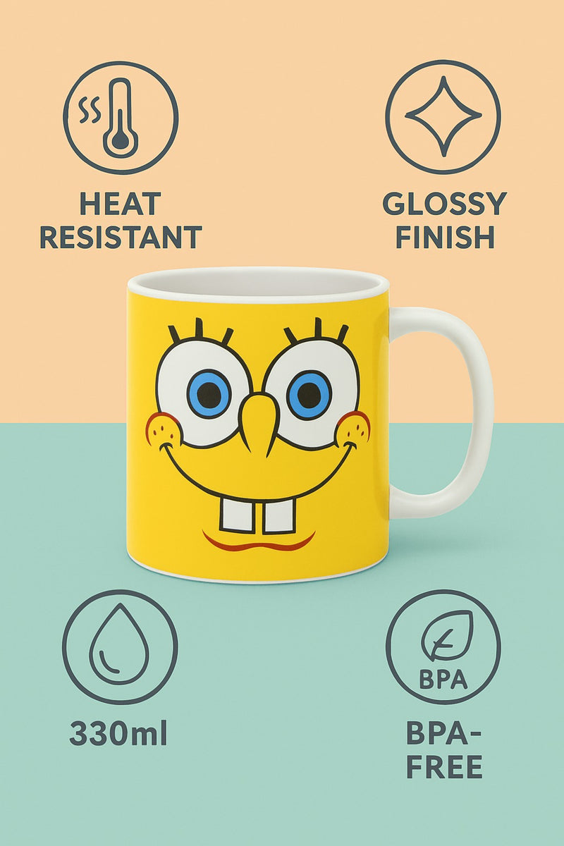 SpongeBob SquarePants Mug | Ceramic 11oz Dishwasher | Gift for Kids