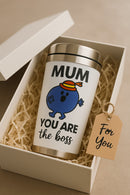 Little Miss Mum You Are the Boss Travel Tumbler | Stainless Steel 12oz | Gift for Fans