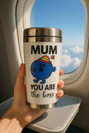Little Miss Mum You Are the Boss Travel Tumbler | Stainless Steel 12oz | Gift for Fans