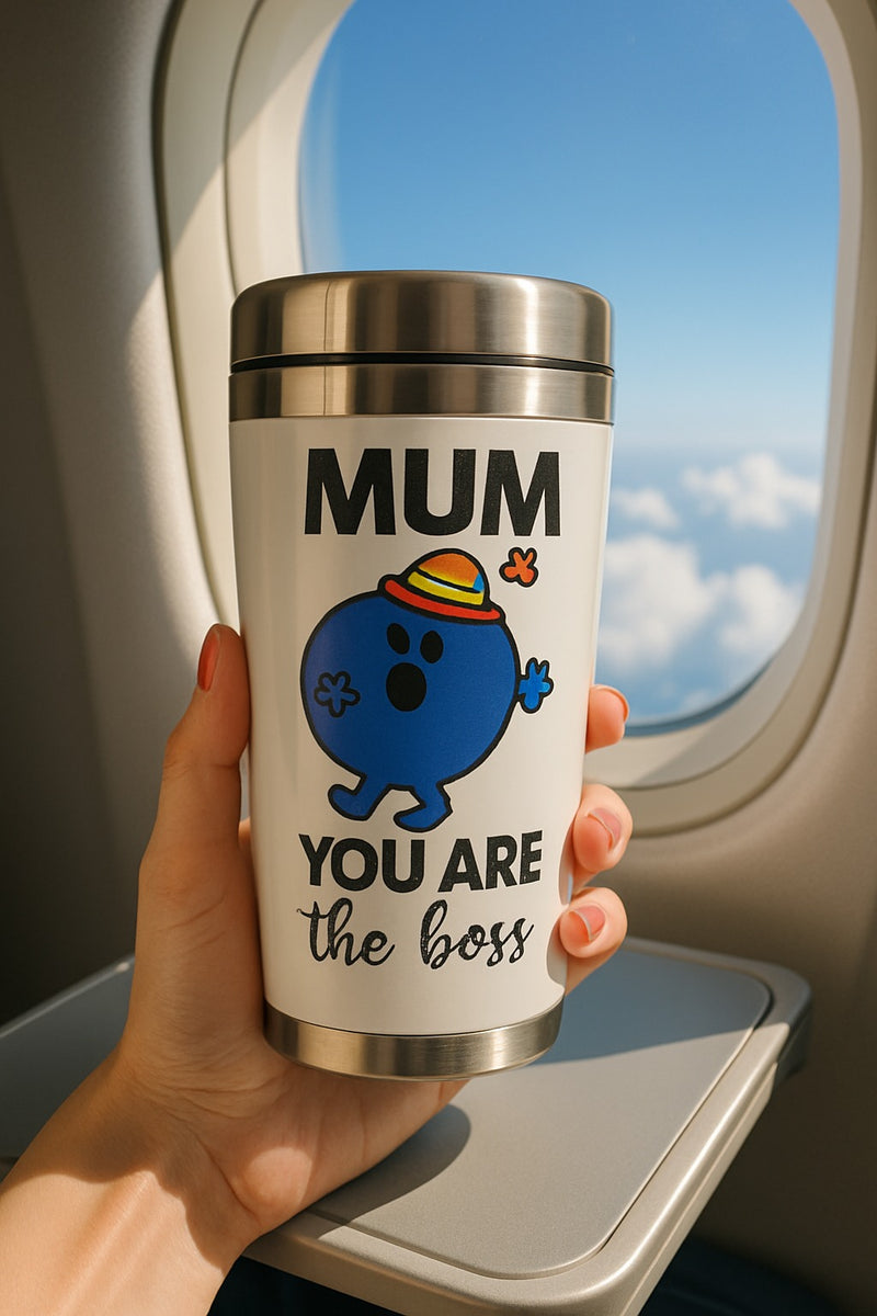 Little Miss Mum You Are the Boss Travel Tumbler | Stainless Steel 12oz | Gift for Fans