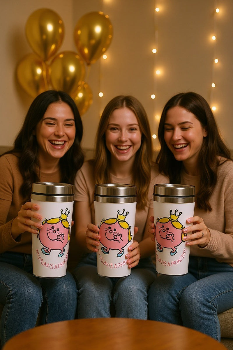 Little Miss My Mom is Princess Travel Tumbler | Stainless Steel 12oz | Gift for Fans