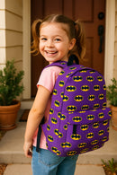 DC Batman Printed Logo in Purple Messenger Bag | 20L Polyester | Gift for DC Fans