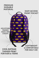 DC Batman Printed Logo in Purple Messenger Bag | 20L Polyester | Gift for DC Fans