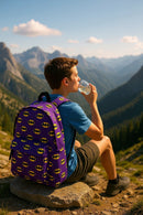 DC Batman Printed Logo in Purple Messenger Bag | 20L Polyester | Gift for DC Fans