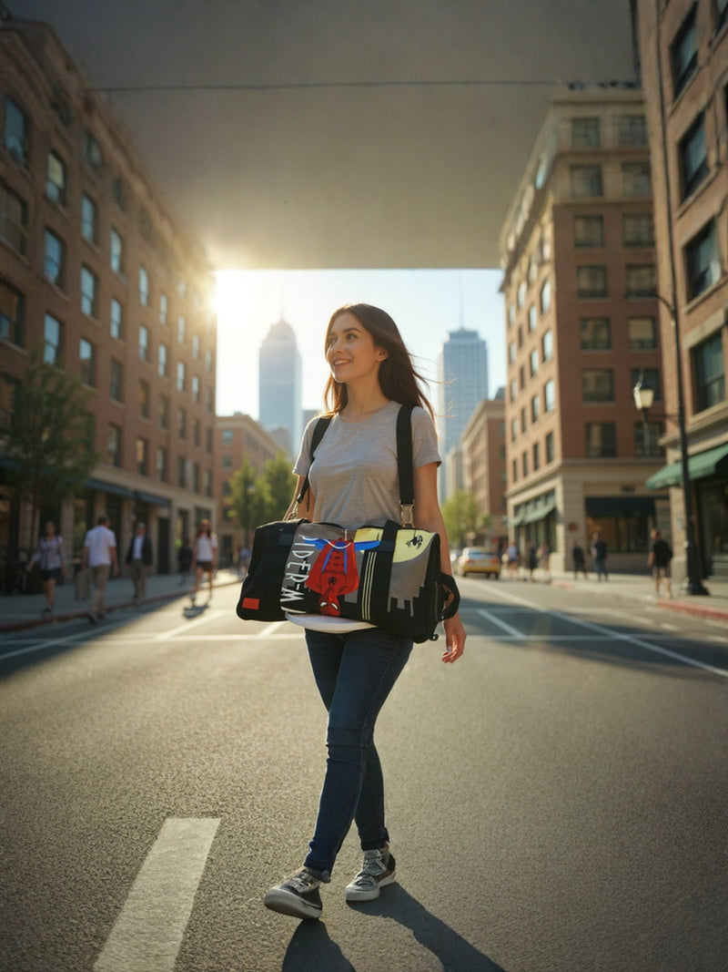 Spiderman Duffle Bag | 18L Polyester with Adjustable Strap | Gift for Marvel Fans