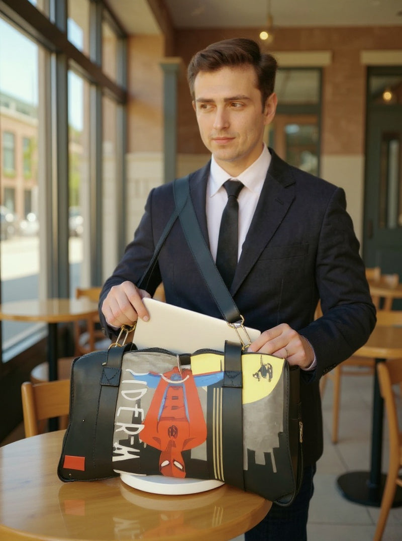 Spiderman Duffle Bag | 18L Polyester with Adjustable Strap | Gift for Marvel Fans