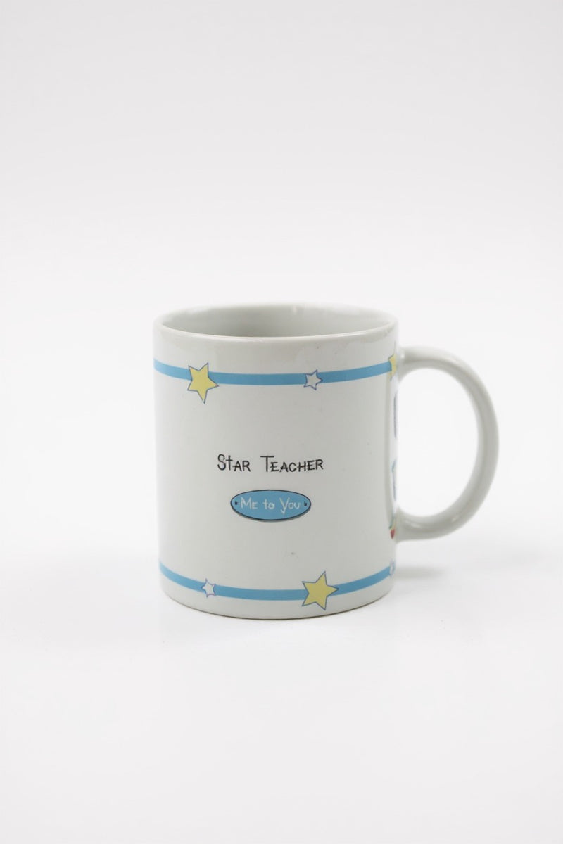 Star Teacher White Ceramic Mug | Gift for Educators