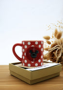 Mickey Mouse Red Ceramic Mug with White Polka Dots | Gift for Fans