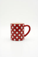 Mickey Mouse Red Ceramic Mug with White Polka Dots | Gift for Fans