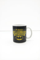 Batman Black Ceramic Mug | "My Dad Is a Billionaire" | Gift for Fans