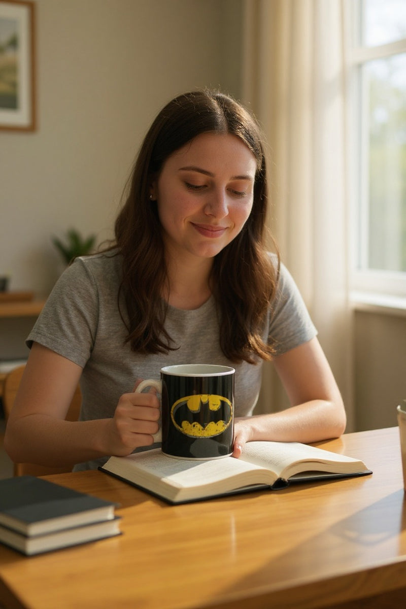 Batman Black Ceramic Mug | "My Dad Is a Billionaire" | Gift for Fans