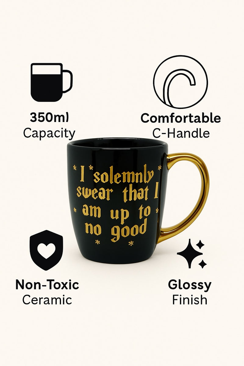 Harry Potter Phrase Ceramic Mug | "I Solemnly Swear That I'm Up to No Good" | Gift for Fans