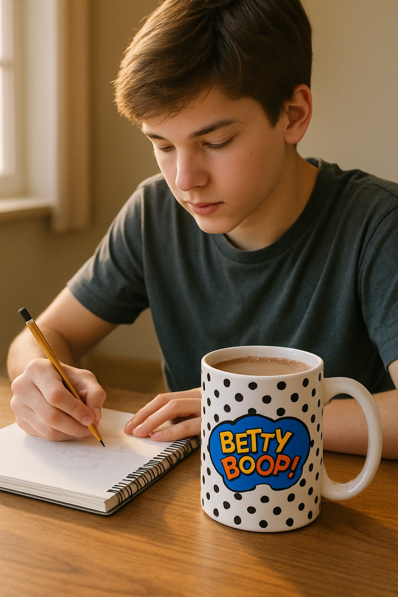 Betty Boop Polka Dot Ceramic Mug | Gift for Fans