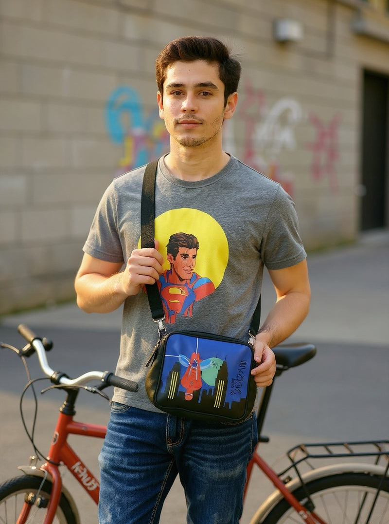 Spiderman Messenger Bag | 18L Polyester with Adjustable Strap | Gift for Marvel Fans