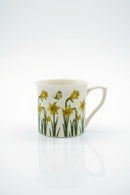 Yellow Flower Print Mug | Ceramic 11oz | Gift for Fans