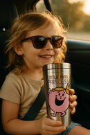Little Miss Princess Travel Tumbler (Pink Stainless) | Stainless Steel 12oz | Gift for Fans