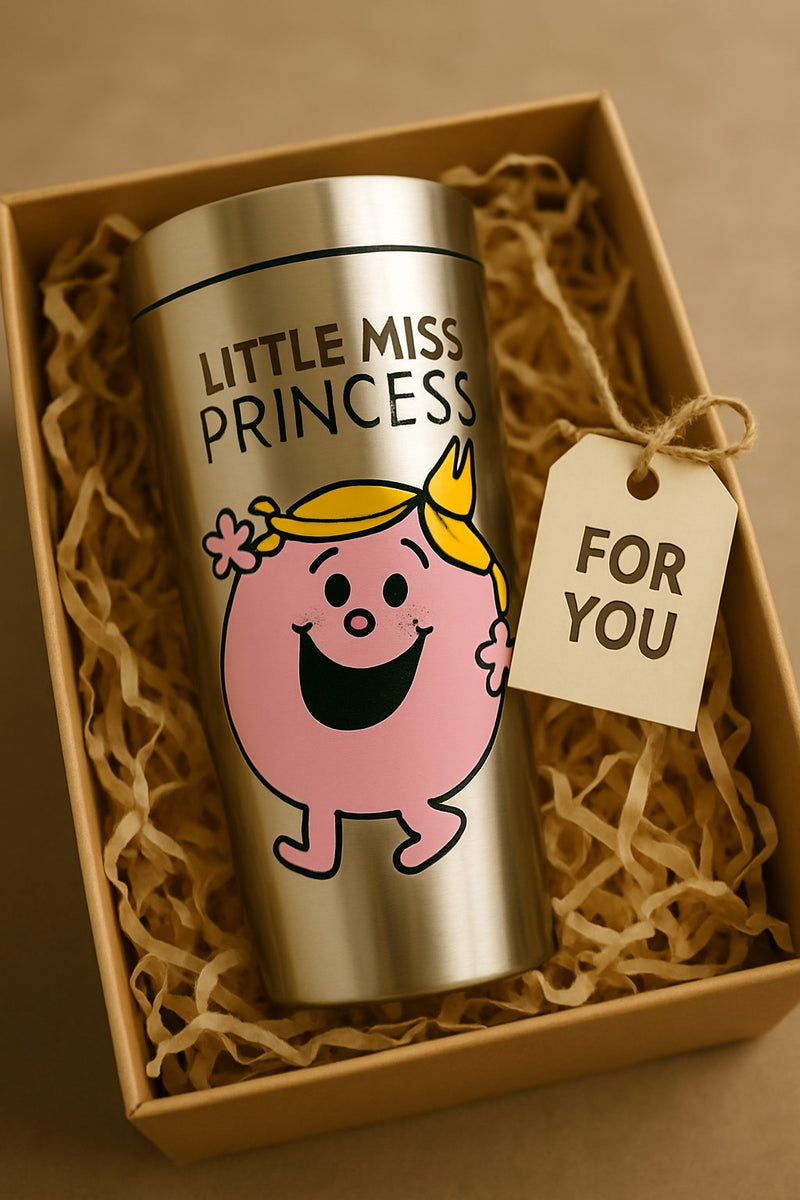 Little Miss Princess Travel Tumbler (Pink Stainless) | Stainless Steel 12oz | Gift for Fans