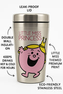 Little Miss Princess Travel Tumbler (Pink Stainless) | Stainless Steel 12oz | Gift for Fans
