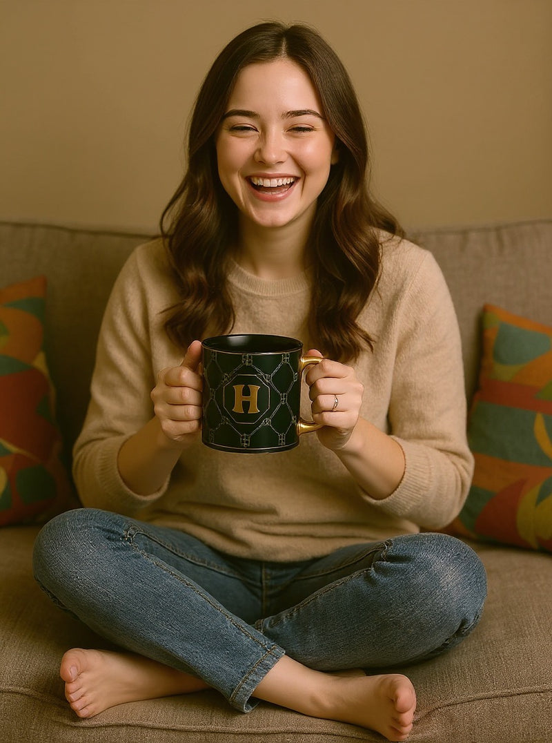 “H” Hogwarts Crest Ceramic Mug | Gift for Harry Potter Fans