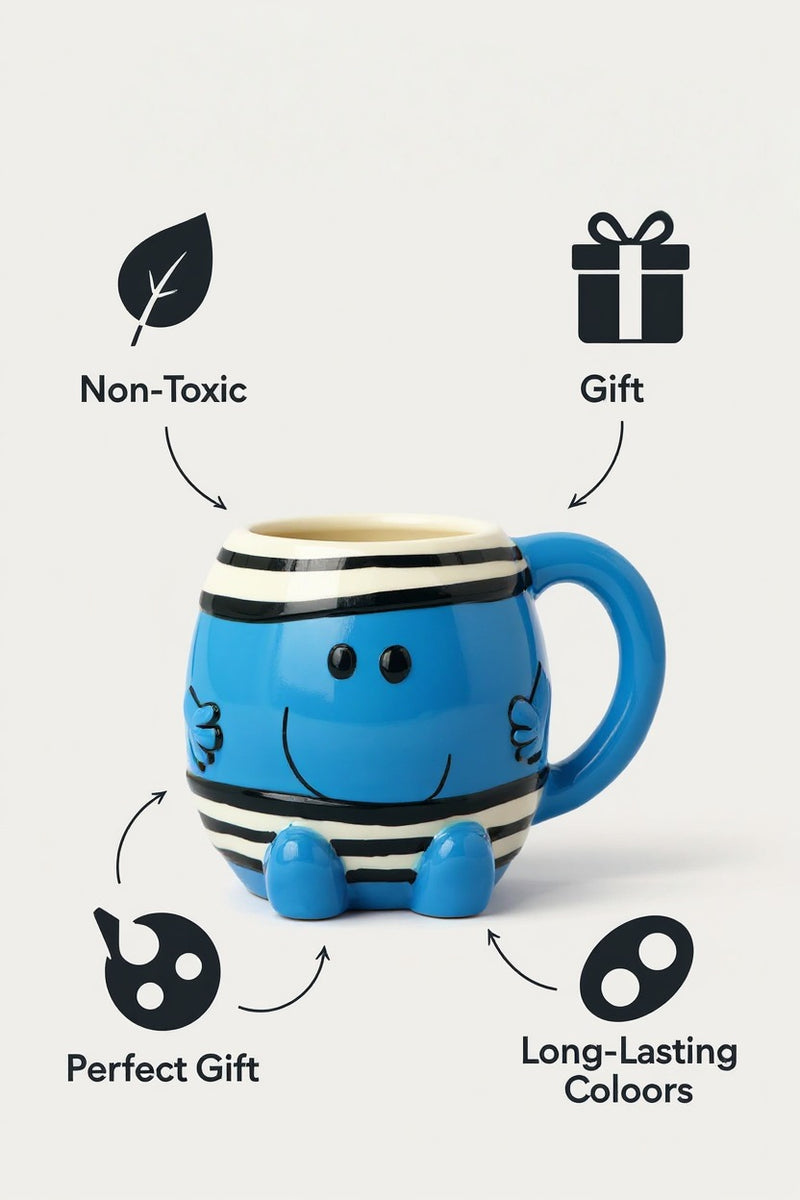 Mr. Happy Ceramic Mug | Gift for Mr. Men Fans