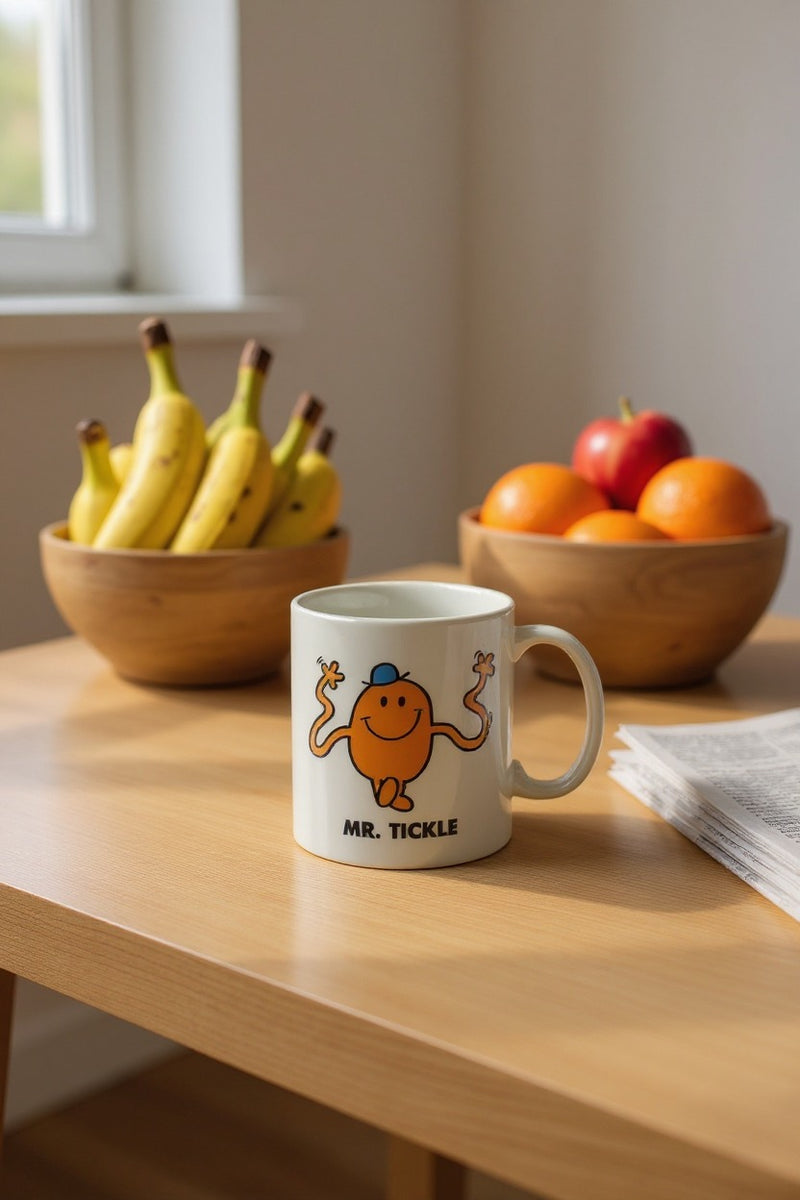 Mr. Tinkle Orange & White Ceramic Mug | Gift for Fans