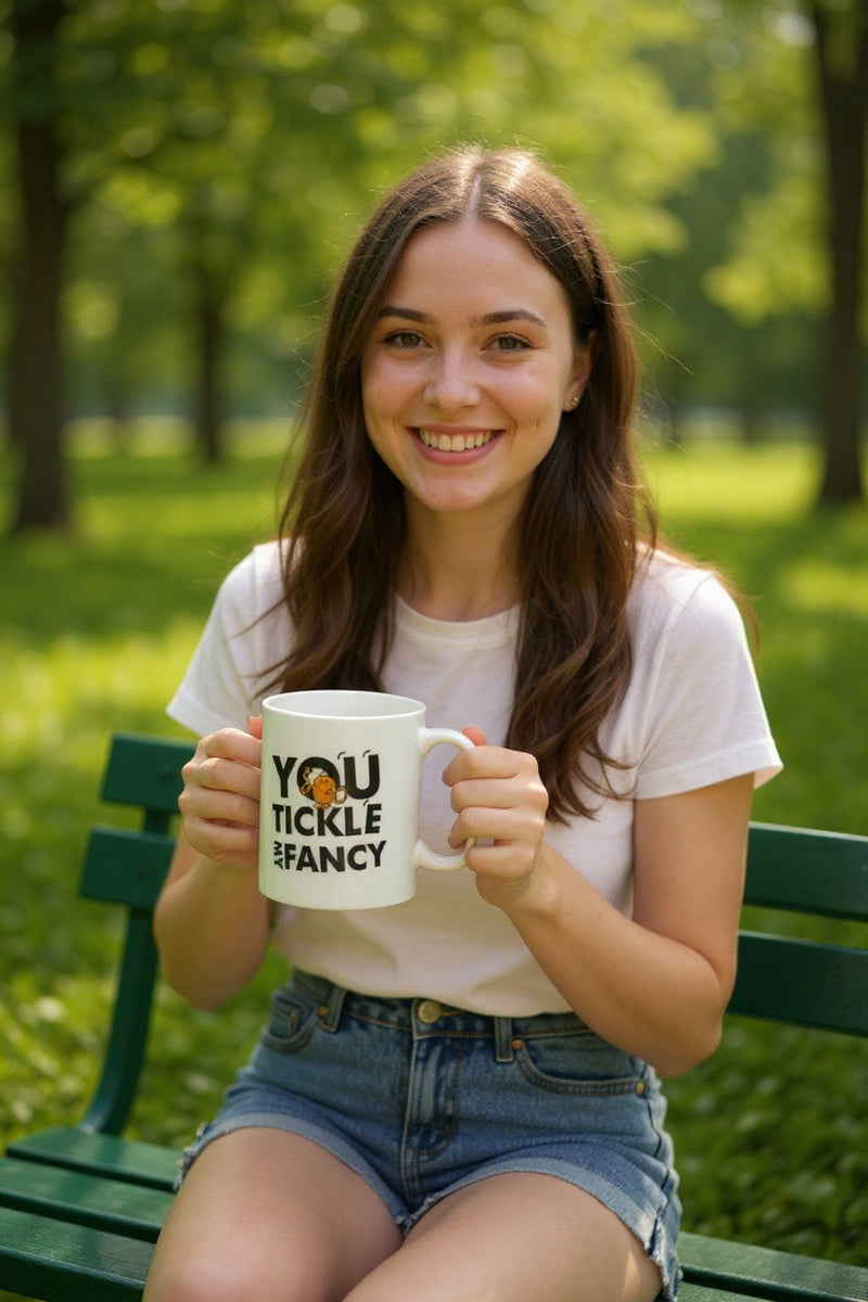 Mr. Tinkle Orange & White Ceramic Mug | Gift for Fans