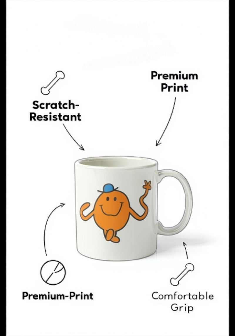 Mr. Tinkle Orange & White Ceramic Mug | Gift for Fans