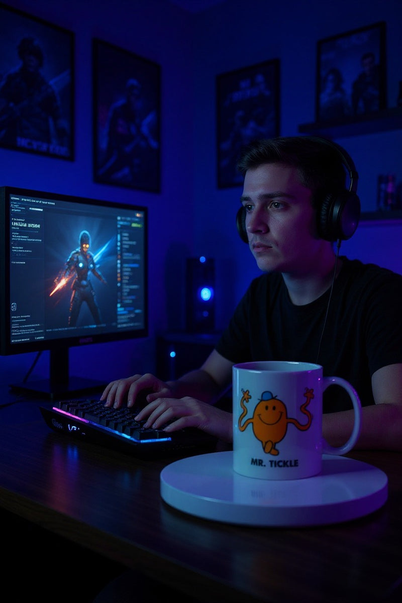 Mr. Tinkle Orange & White Ceramic Mug | Gift for Fans