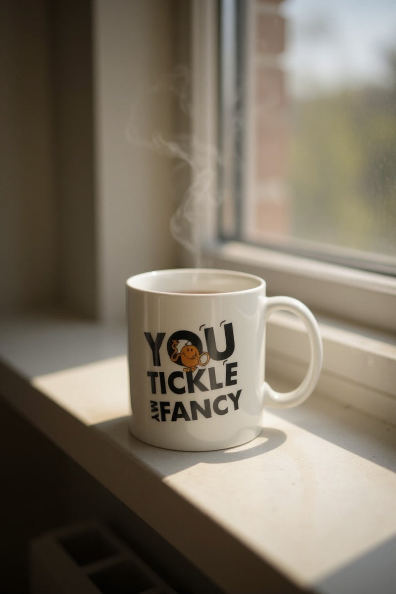 Mr. Tinkle Orange & White Ceramic Mug | Gift for Fans