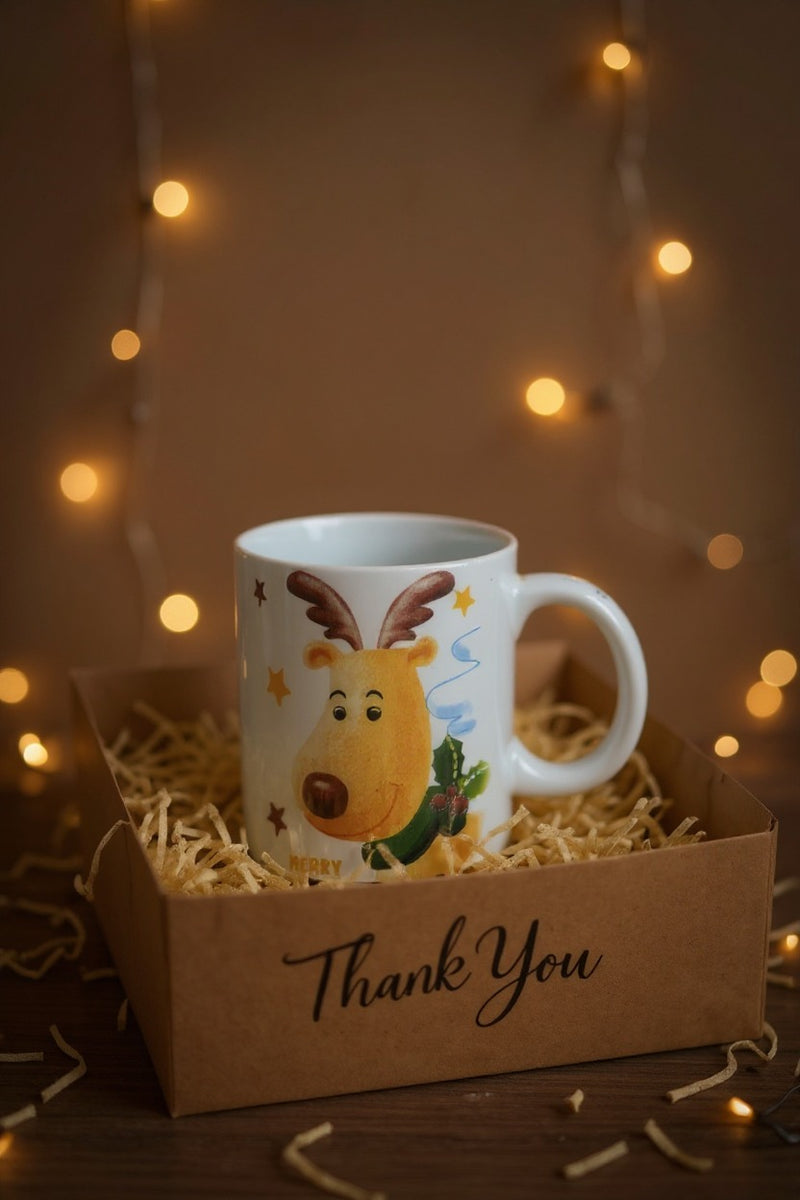Reindeer Ceramic Mug | Gift for Holiday Lovers