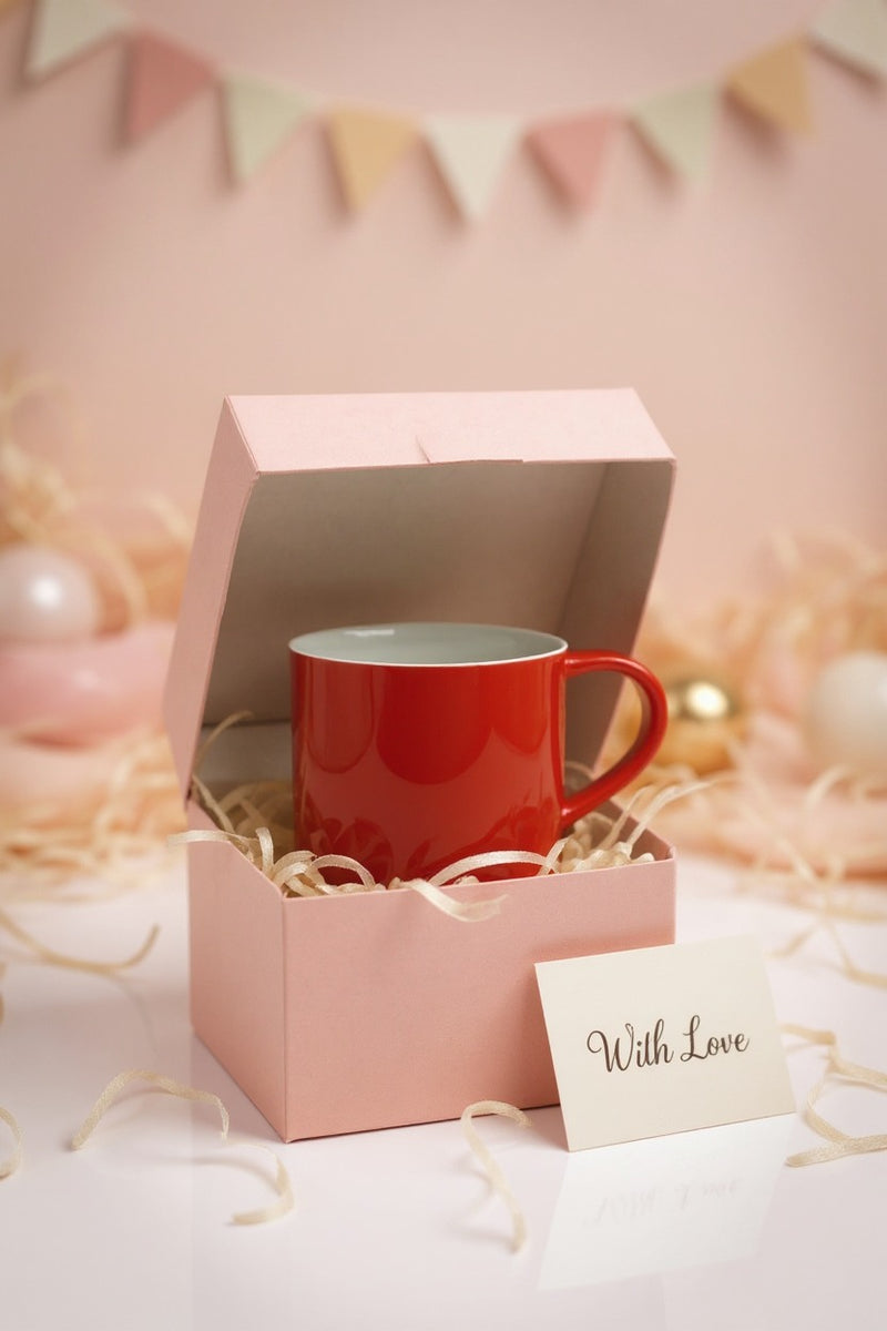 Red Ceramic Mug | Gift for Everyday Use