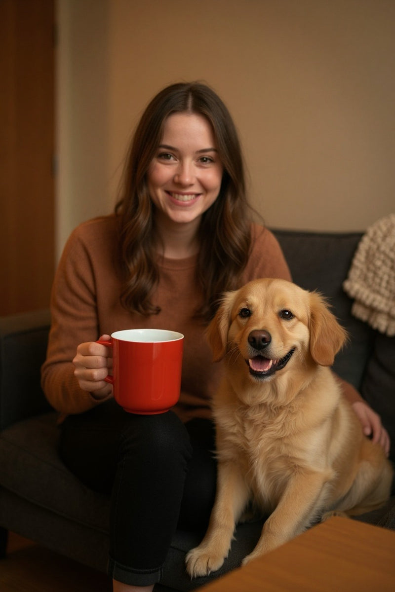 Red Ceramic Mug | Gift for Everyday Use