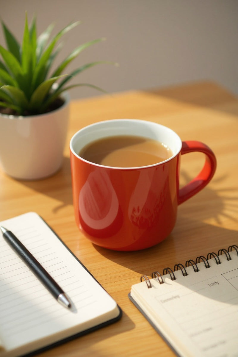 Red Ceramic Mug | Gift for Everyday Use