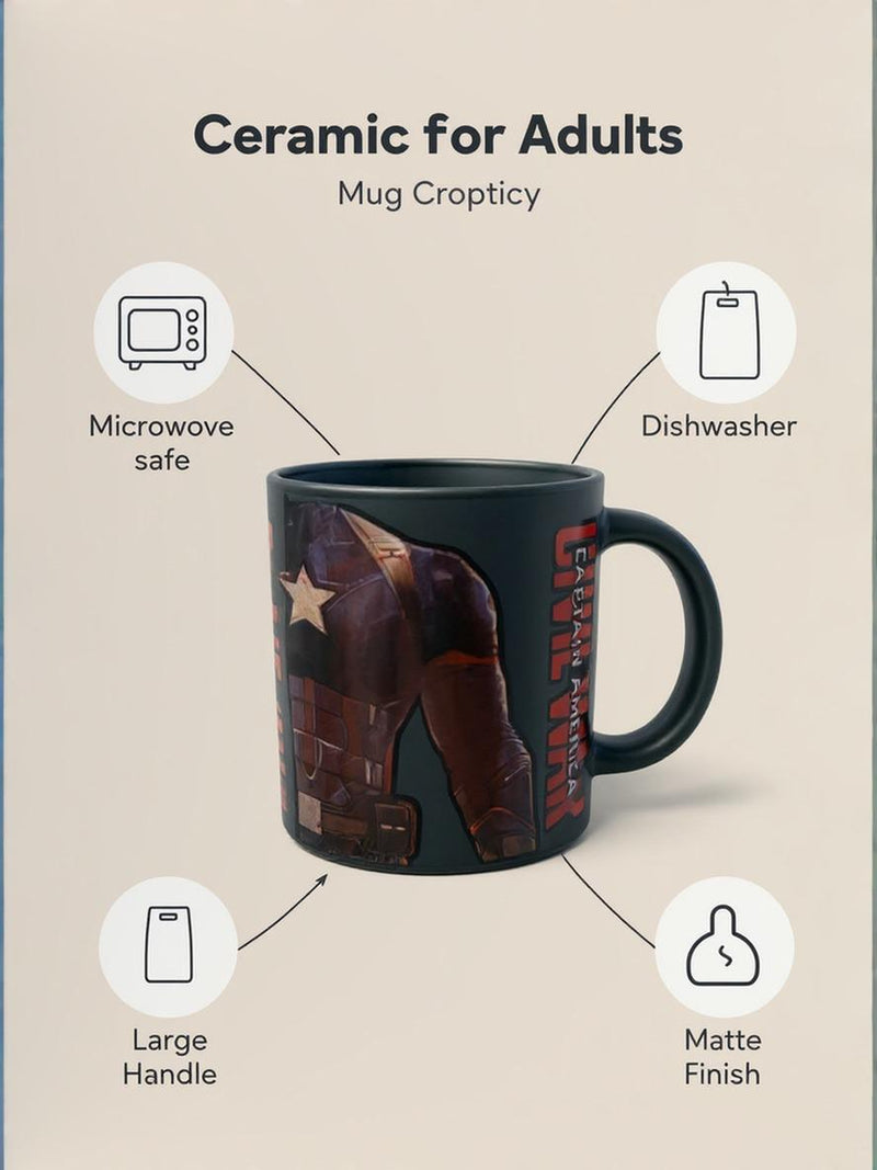 Civil War Captain America Ceramic Mug | Gift for Fans