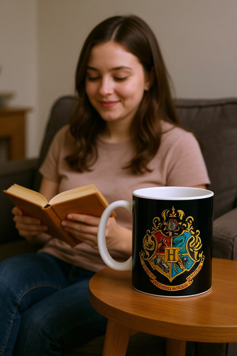 Harry Potter Hogwarts Black Ceramic Mug | Gift for Fans