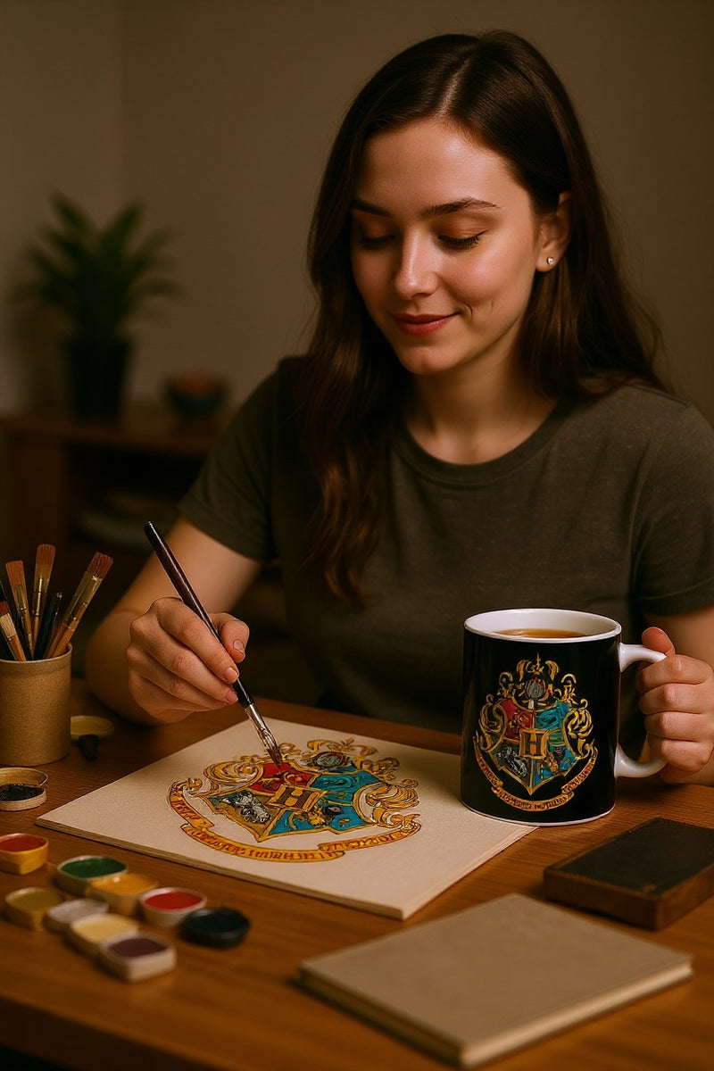 Harry Potter Hogwarts Black Ceramic Mug | Gift for Fans