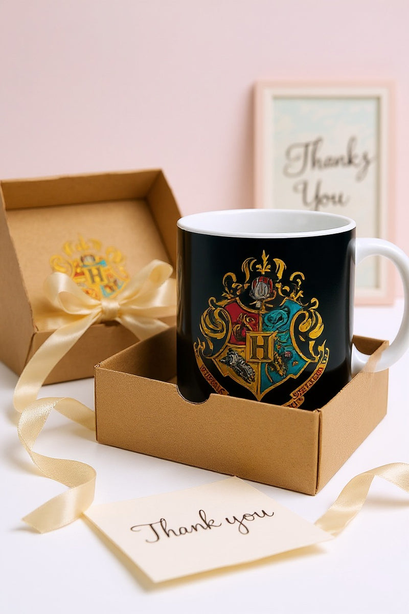 Harry Potter Hogwarts Black Ceramic Mug | Gift for Fans