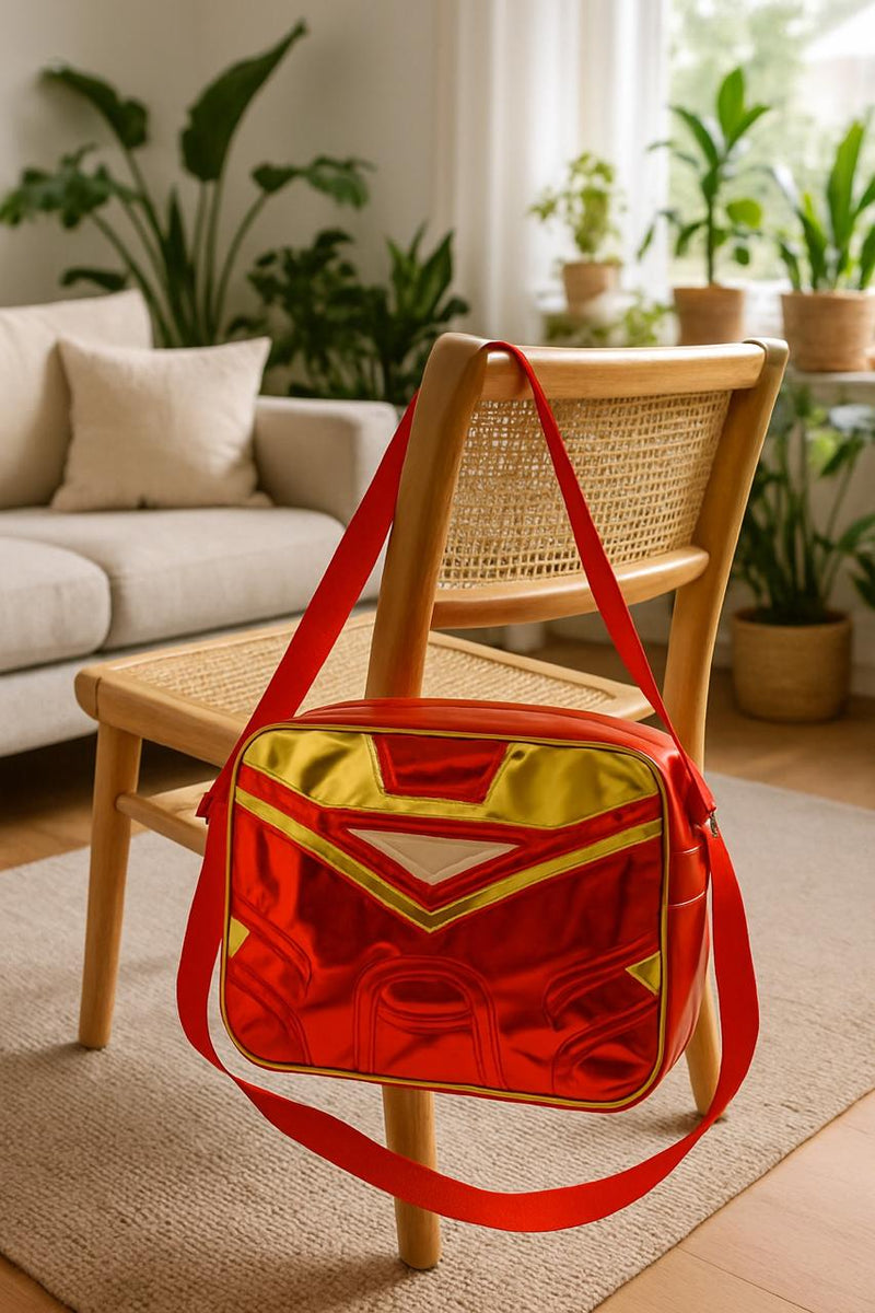 Marvel Iron Man Inspired Red and Gold Armor Shoulder Bag