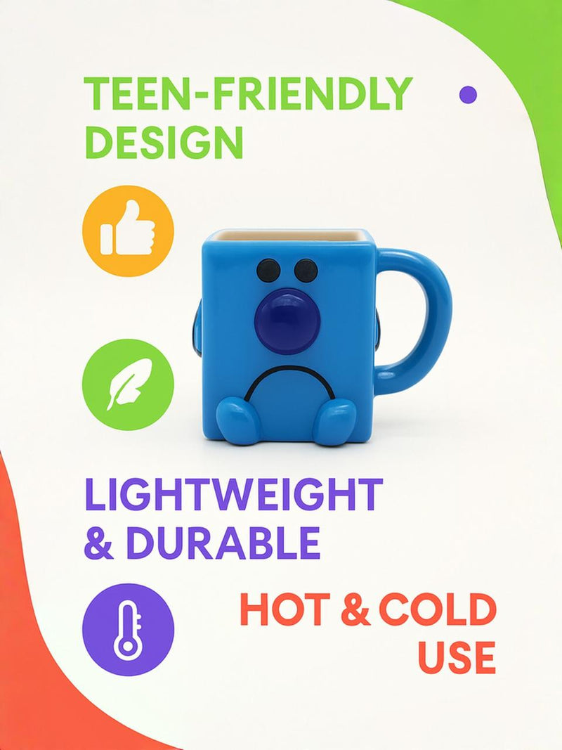 Mr. Bump 3D Blue Ceramic Mug | Gift for Mr. Men Fans