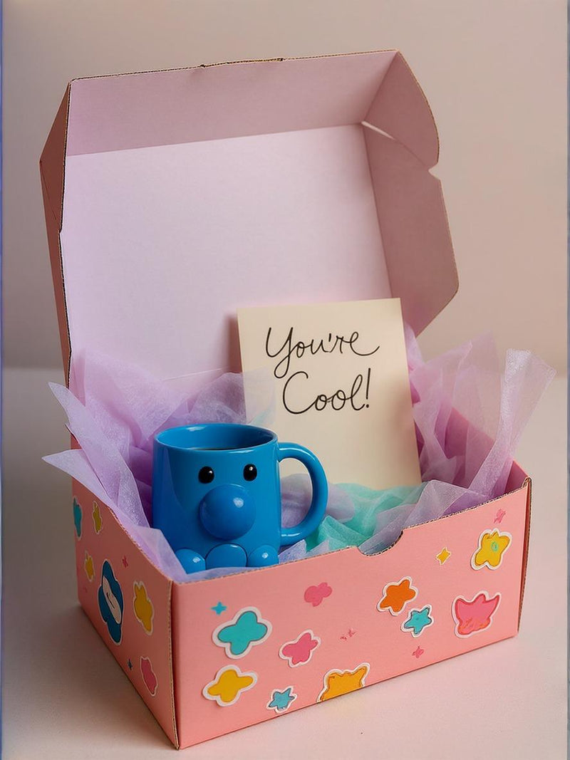 Mr. Bump 3D Blue Ceramic Mug | Gift for Mr. Men Fans