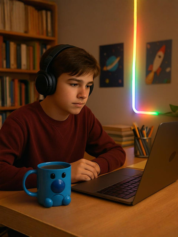 Mr. Bump 3D Blue Ceramic Mug | Gift for Mr. Men Fans