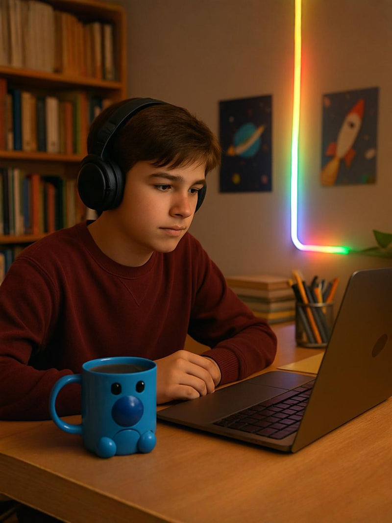 Mr. Bump 3D Blue Ceramic Mug | Gift for Mr. Men Fans