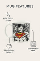 My Dad is My Superhero Superman Comic Ceramic Mug | Gift for DC Fans