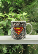 My Dad is My Superhero Superman Comic Ceramic Mug | Gift for DC Fans
