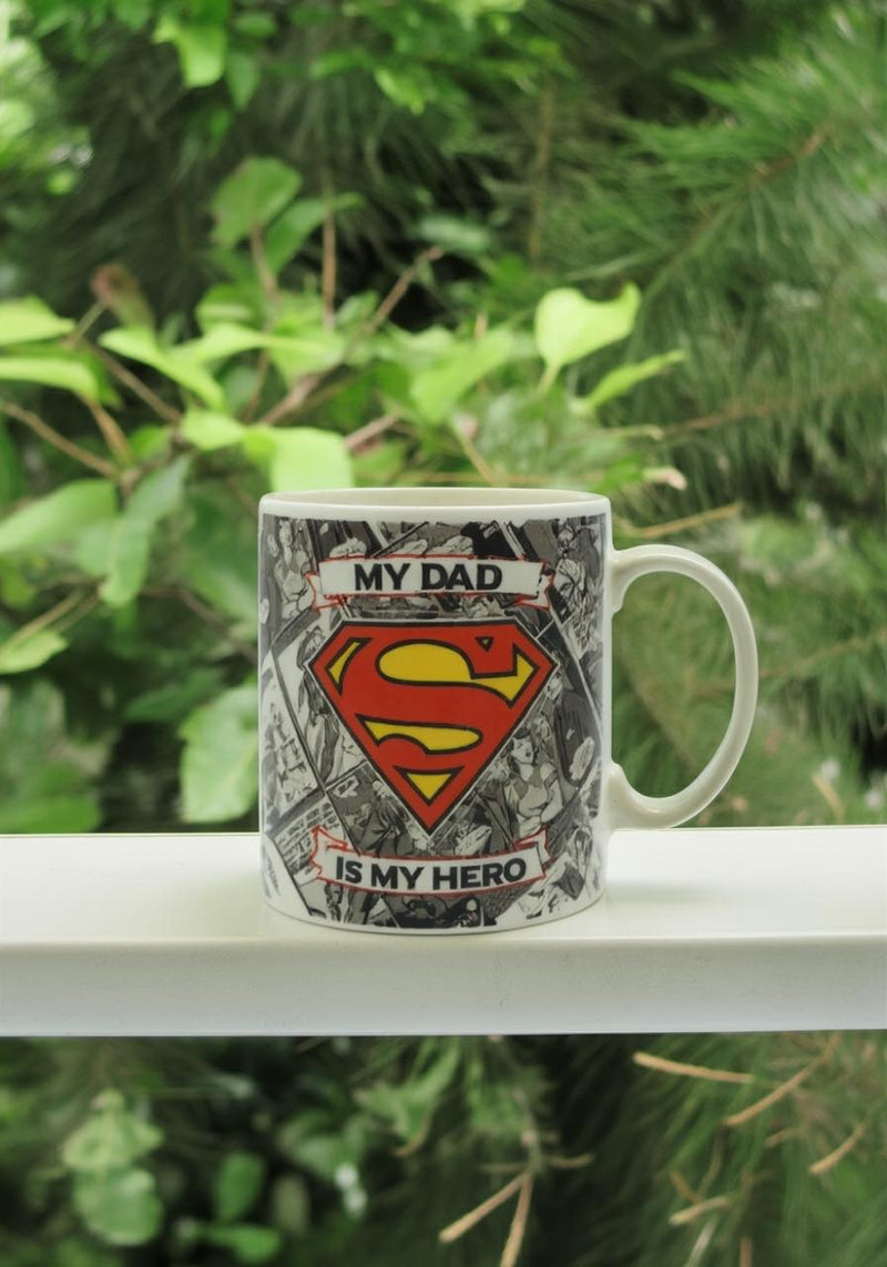 My Dad is My Superhero Superman Comic Ceramic Mug | Gift for DC Fans