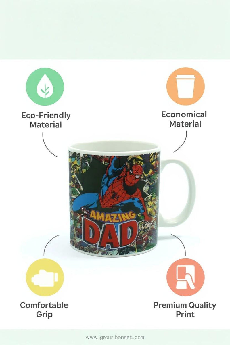 Amazing Dad Spider-Man Ceramic Mug | Gift for Marvel Fans