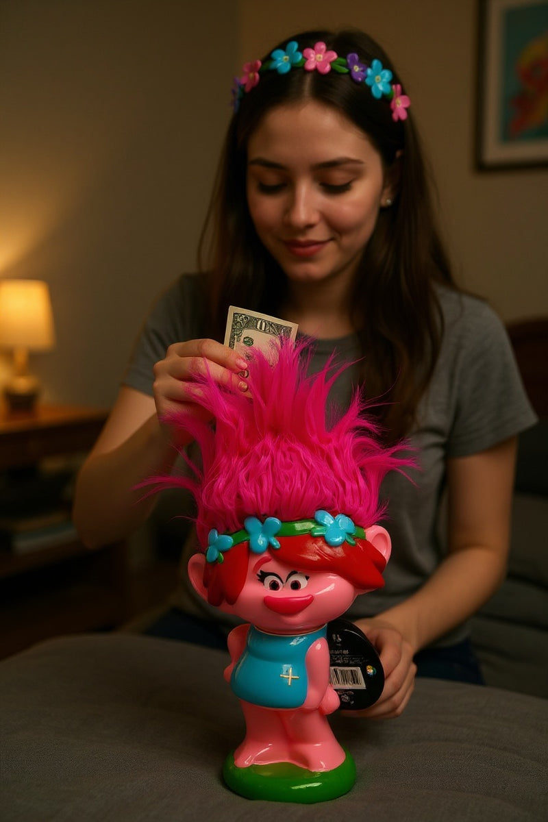 Trolls Poppy Harmony Money Bank | Gift for Trolls Fans