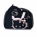 Hello Kitty Shoulder Bag for Girls – Stylish Black and Pink Travel Satchel with Bow