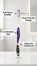 Justin Bieber Kids Purple Manual Toothbrush